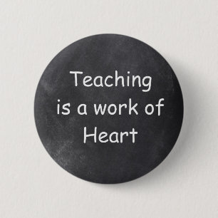 Badge Rond 5 Cm Travail d'enseignement Art Chalkboard Design Idée 
