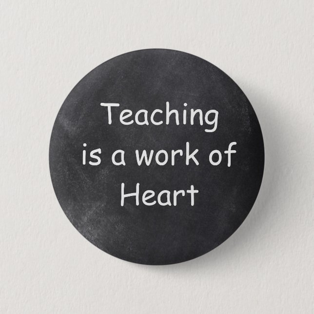 Badge Rond 5 Cm Travail d'enseignement Art Chalkboard Design Idée  (Devant)