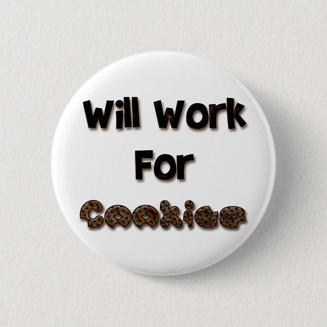 Badge Rond 5 Cm Travaillera pour des biscuits (Devant)