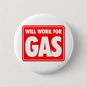 Badge Rond 5 Cm Travaillera pour le gaz