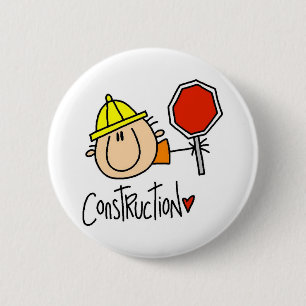 Badge Rond 5 Cm Travailleur du bâtiment