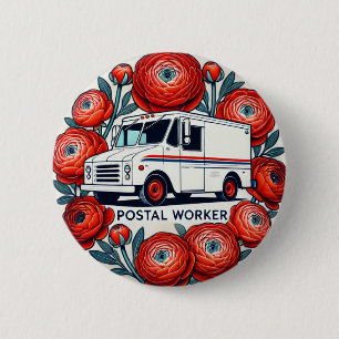 Badge Rond 5 Cm Travailleur postal