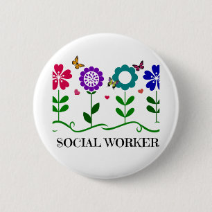 Badge Rond 5 Cm Travailleur social