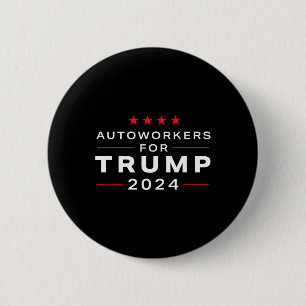 Badge Rond 5 Cm Travailleurs pour Trump 2024 - Trump Union Design