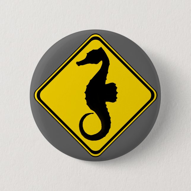 Badge Rond 5 Cm Traversée des hippocampes ! (Devant)