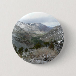 Badge Rond 5 Cm Traverser les montagnes neigeuses de la Sierra Nev