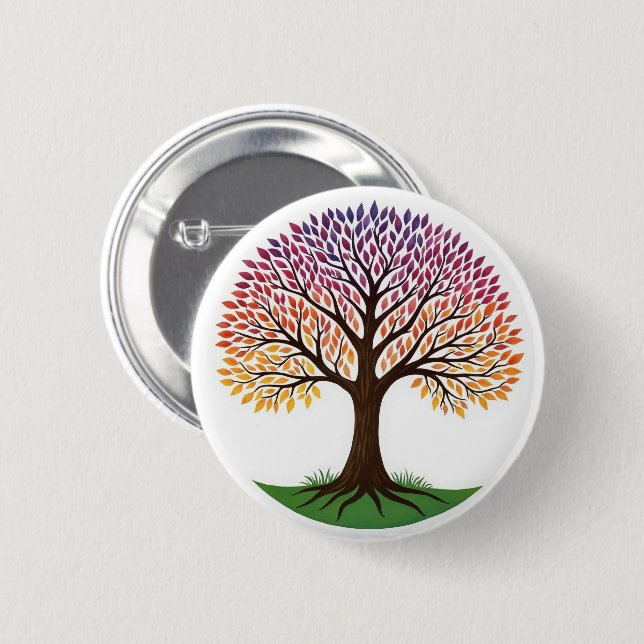 Badge Rond 5 Cm Tree of Life (Devant & derrière)