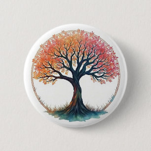 Badge Rond 5 Cm Tree of Life