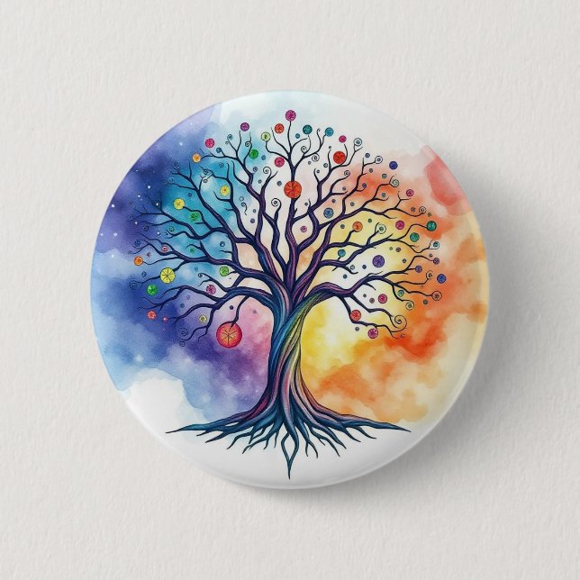 Badge Rond 5 Cm Tree of Life (Devant)