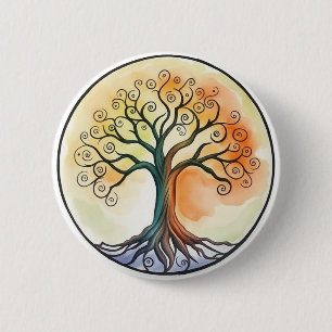 Badge Rond 5 Cm Tree of Life
