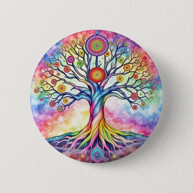Badge Rond 5 Cm Tree of Life (Devant)