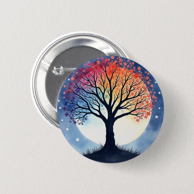Badge Rond 5 Cm Tree of Life (Devant & derrière)