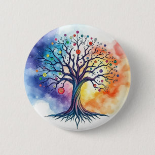 Badge Rond 5 Cm Tree of Life