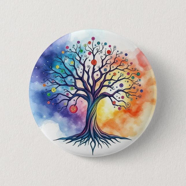 Badge Rond 5 Cm Tree of Life (Devant)
