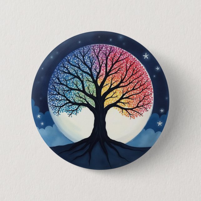 Badge Rond 5 Cm Tree of Life (Devant)