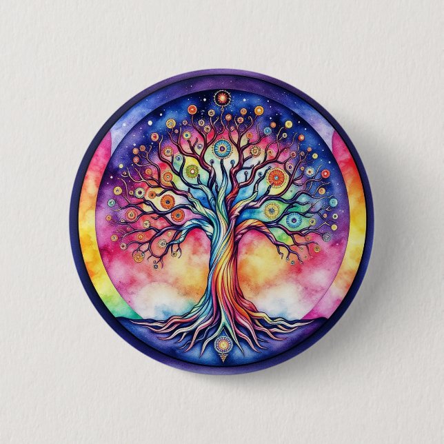 Badge Rond 5 Cm Tree of Life (Devant)