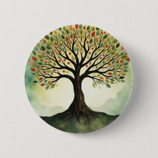 Badge Rond 5 Cm Tree of Life