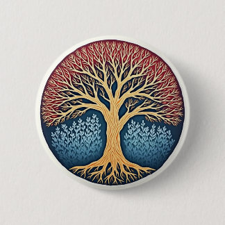 Badge Rond 5 Cm Tree of Life