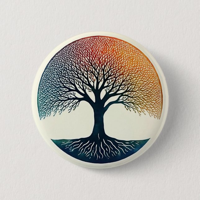 Badge Rond 5 Cm Tree of Life (Devant)