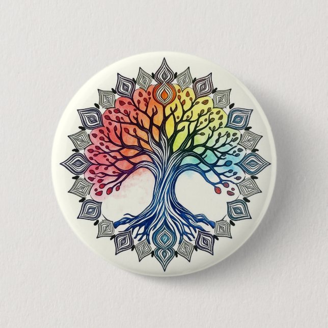 Badge Rond 5 Cm Tree of Life (Devant)