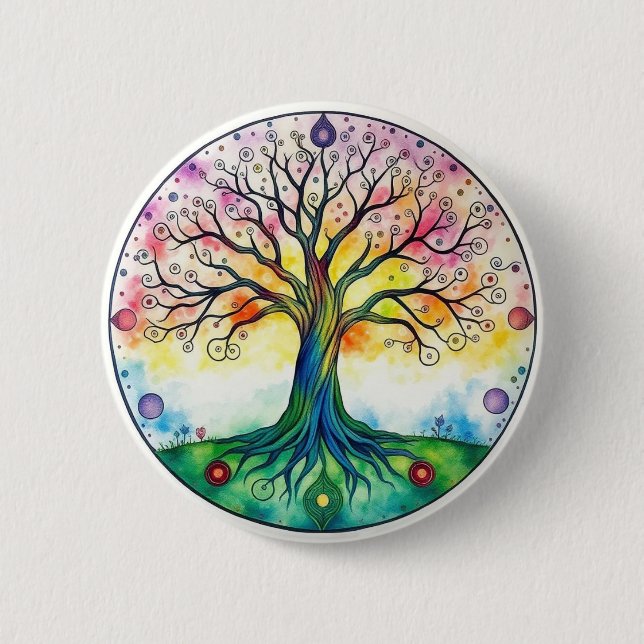 Badge Rond 5 Cm Tree of Life (Devant)