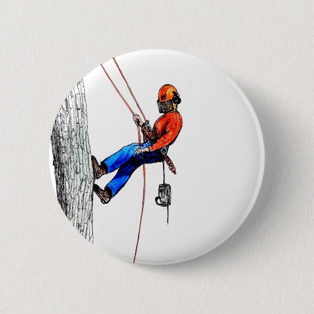 Badge Rond 5 Cm Tree Surgeon Arborist (Devant)