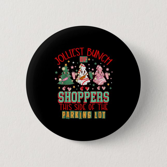 Badge Rond 5 Cm Trees Cake Debbie Friday Jolliest Bunch Of Shopper (Devant)
