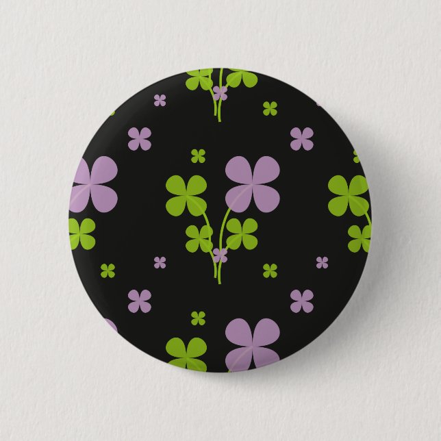 Badge Rond 5 Cm Trèfle (Devant)