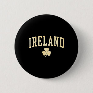 Badge Rond 5 Cm Trèfle irlandais vert chanceux vintage d'Irlande