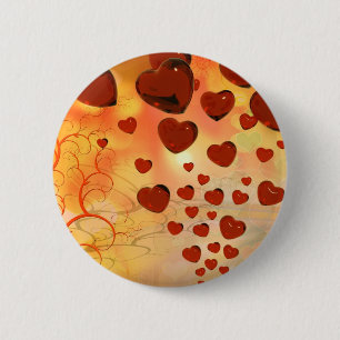 Badge Rond 5 Cm Trending love coeurs, accessoires. Saint Valentin