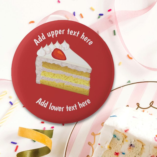 Badge Rond 5 Cm Tres Leches Gâteau d'anniversaire pour votre propr (Créateur téléchargé)