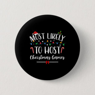 Badge Rond 5 Cm Très Probable D'Accueillir Jeux De Noël Amusants F