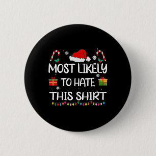 Badge Rond 5 Cm Très Probable De Hainer Ce Correspondant De Noël F
