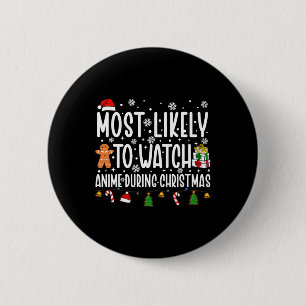 Badge Rond 5 Cm Très Probable De Regarder Les Films De Noël Animé 
