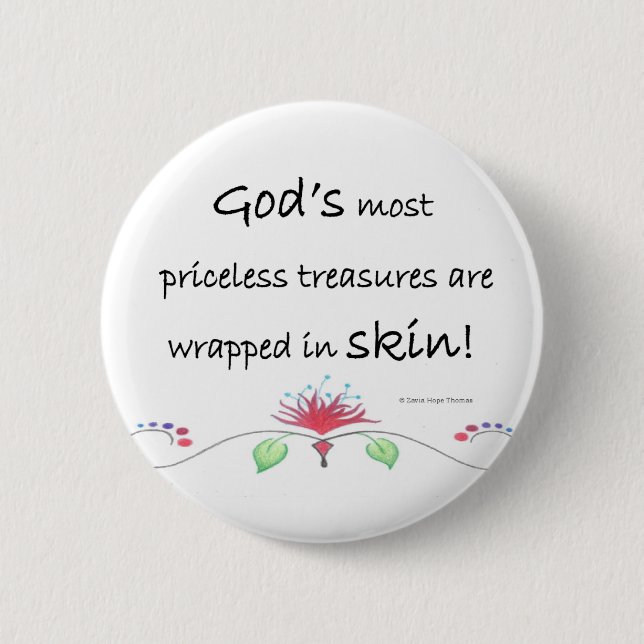 Badge Rond 5 Cm trésors inestimables (Devant)