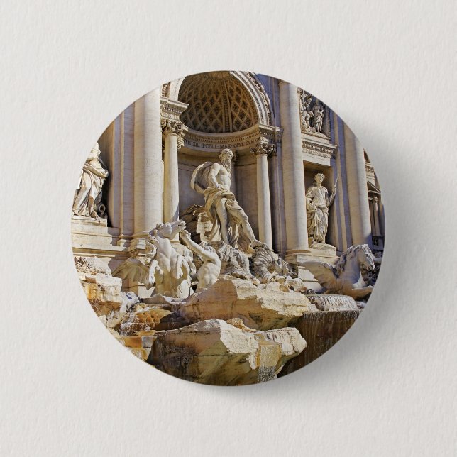 Badge Rond 5 Cm Trevi fountain (Devant)