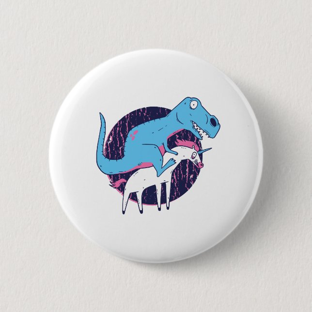 Badge Rond 5 Cm Trex équitation Unicorn (Devant)