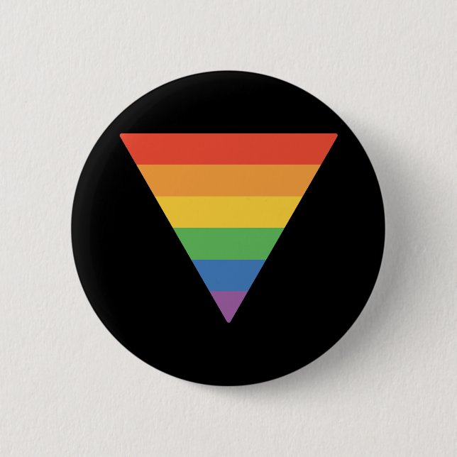 Badge Rond 5 Cm Triangle arc-en-ciel gay pride (Devant)