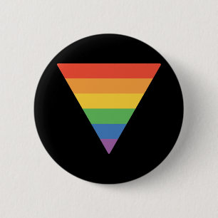 Badge Rond 5 Cm Triangle arc-en-ciel gay pride