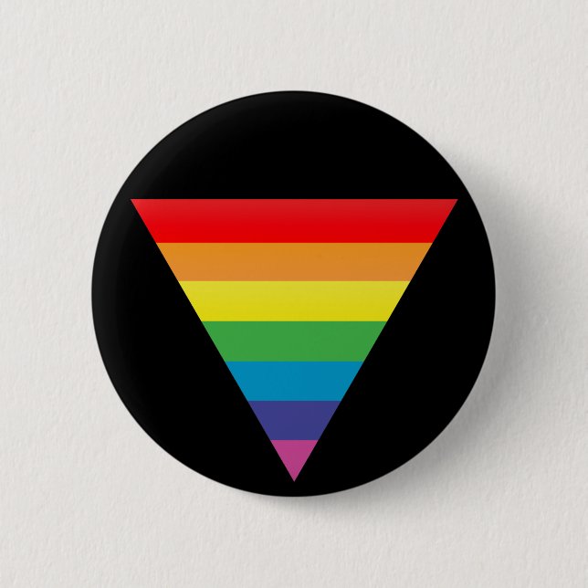 Badge Rond 5 Cm triangle d'arc-en-ciel (Devant)