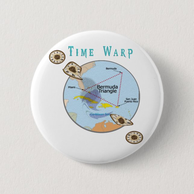 Badge Rond 5 Cm Triangle des Bermudes (Devant)