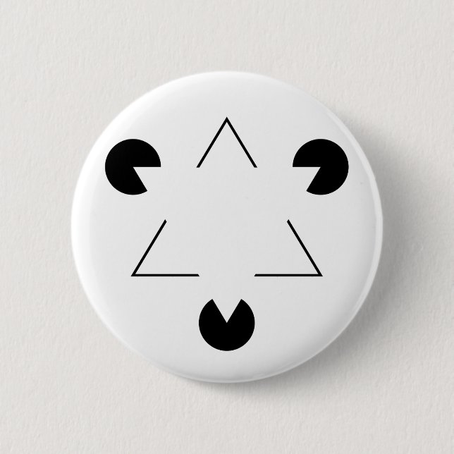 Badge Rond 5 Cm Triangle Kanizsa (Devant)