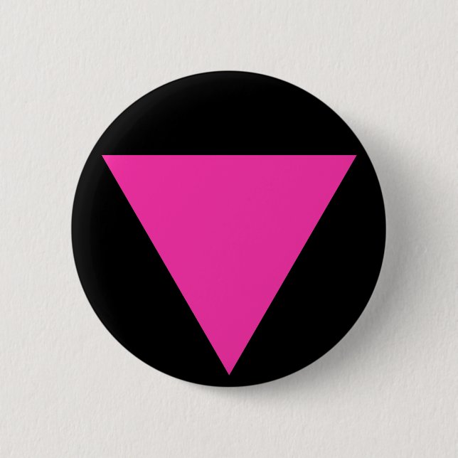 Badge Rond 5 Cm triangle rose (Devant)