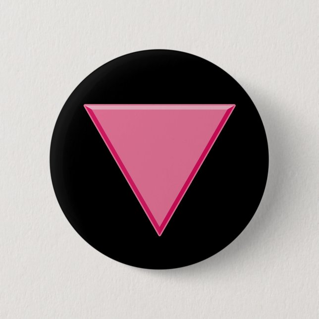 Badge Rond 5 Cm Triangle rose de gay pride (Devant)