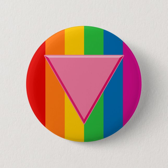 Badge Rond 5 Cm Triangle rose gay pride (Devant)