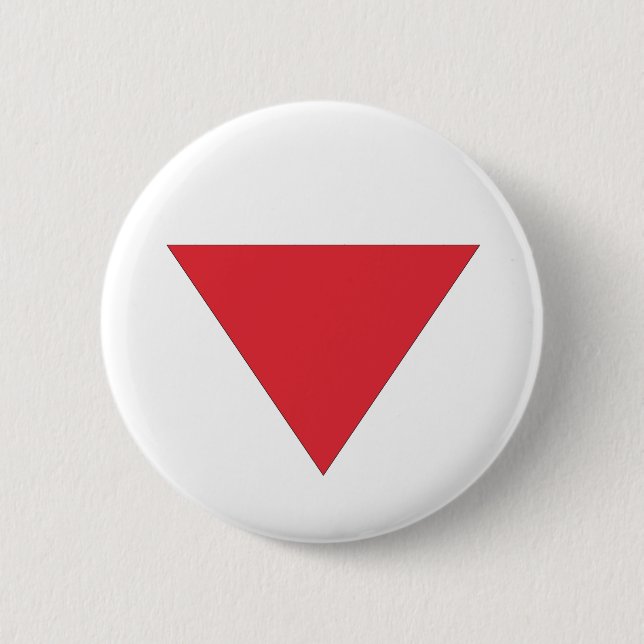 Badge Rond 5 Cm Triangle rouge inversé (Devant)