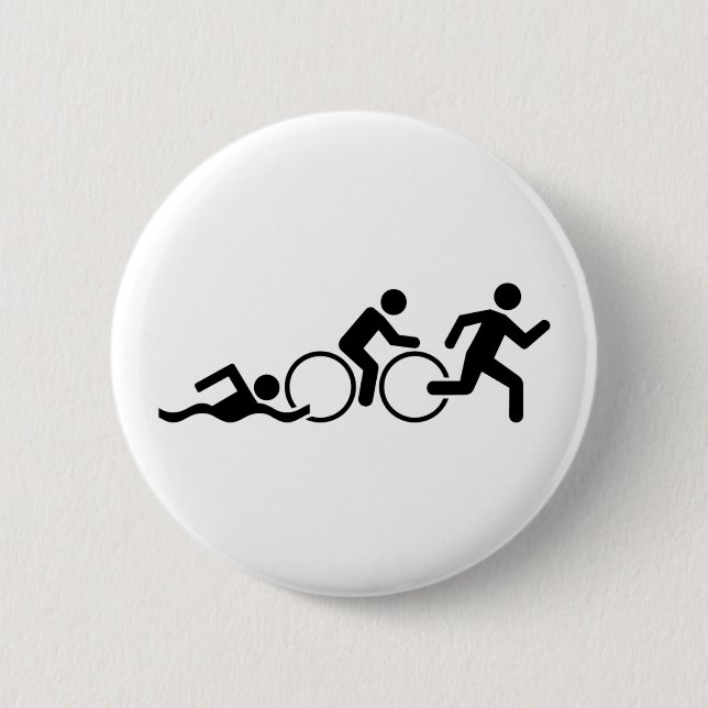Badge Rond 5 Cm Triathlon (Devant)