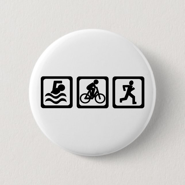 Badge Rond 5 Cm Triathlon (Devant)