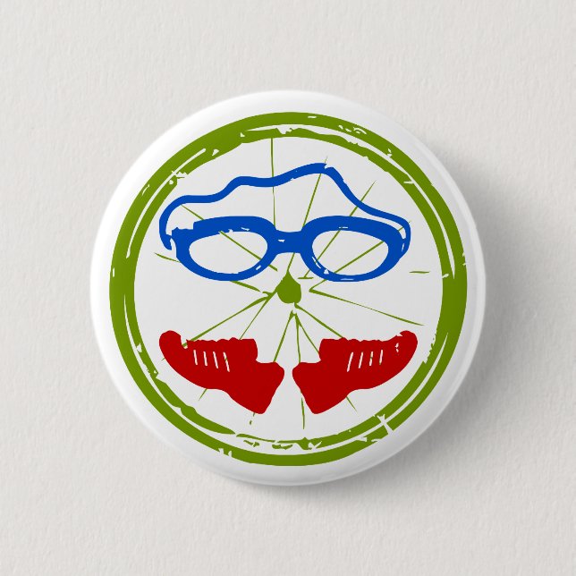 Badge Rond 5 Cm Triathlon Face (Devant)
