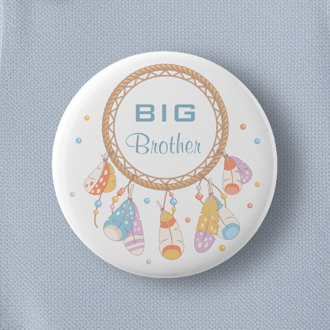 Badge Rond 5 Cm Tribal Dreamcatcher Boho Big Brother (Créateur téléchargé)